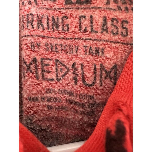 Lurking Class Sketchy Tank Logo Black Red Tie Dye Skater Hoodie Sz Med Skull - Picture 7 of 9